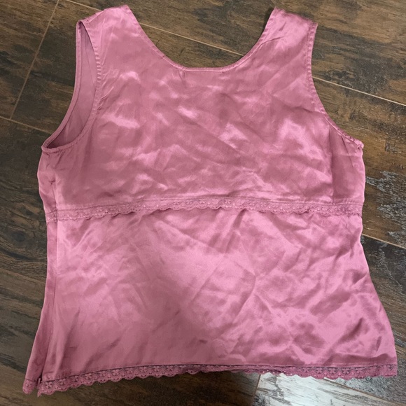 100% silk tank top with trim - Picture 2 of 4